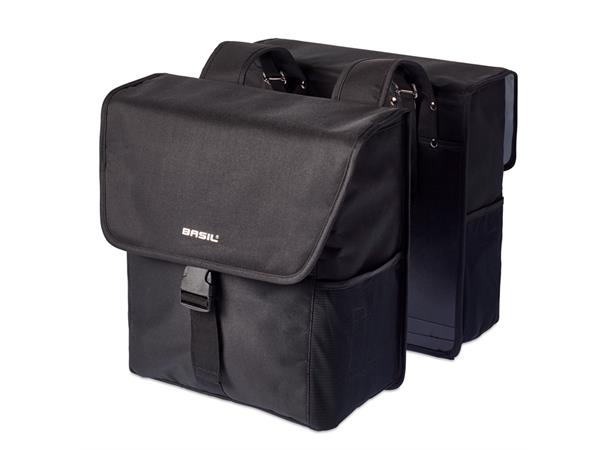 Basil Dobbel Sykkelveske Go 2 x 16 liter, Black 